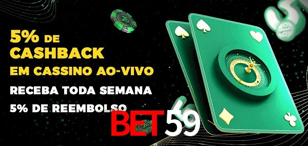 Promoções do cassino ao Vivo bet59